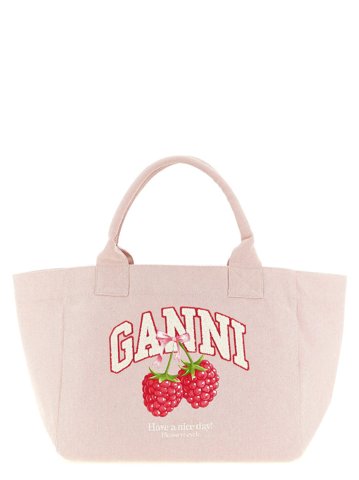 Ganni Multicolor Recycled Polyester Tote Bag