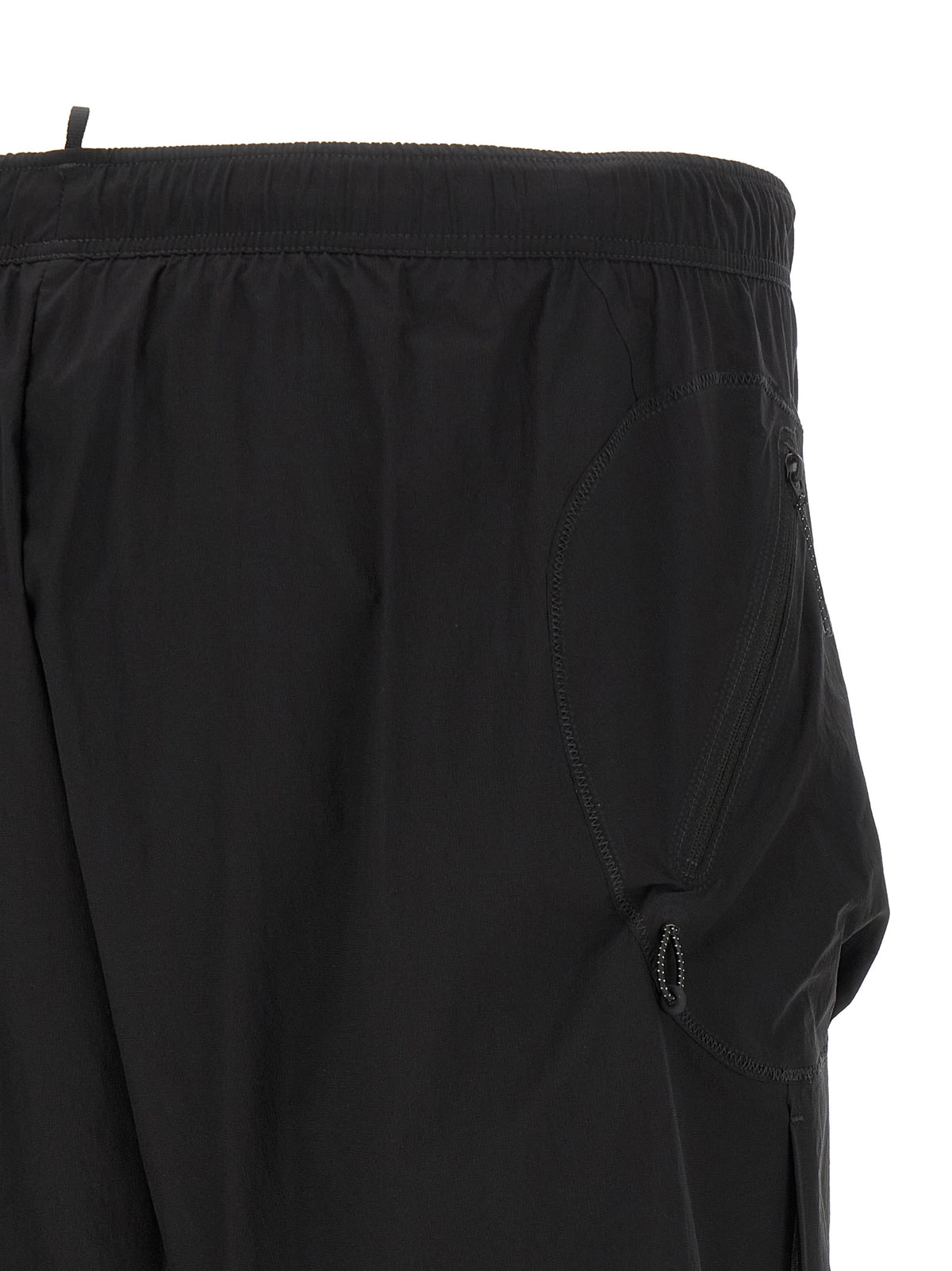SATISFY Black Polyamide Bermuda Shorts
