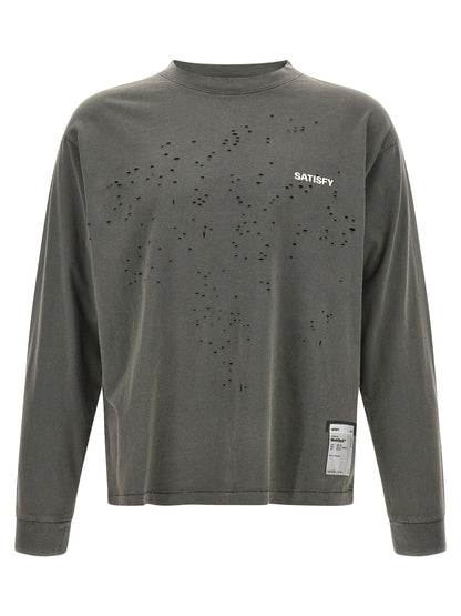 SATISFY Gray Cotton T-Shirt