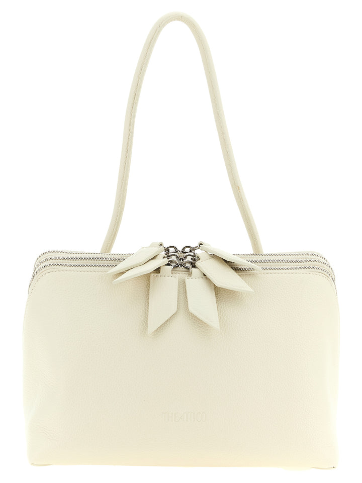 The Attico White Calfskin Shoulder Bag