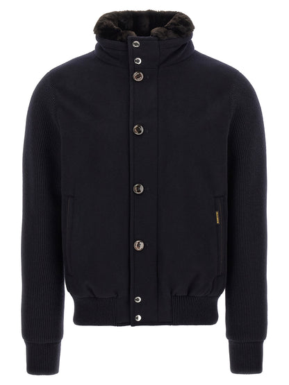 MooRER Blue Wool Bomber