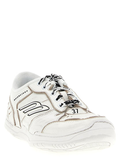 Balenciaga White Calfskin Athletic Sneakers