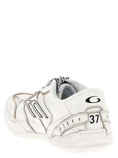 Balenciaga White Calfskin Athletic Sneakers
