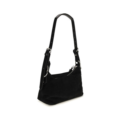 Vivienne Westwood Black Suede Leather Shoulder Bag