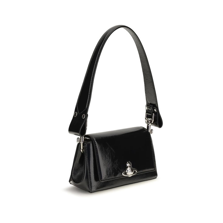 Vivienne Westwood Black Calf Leather Bos Taurus Shoulder Bag