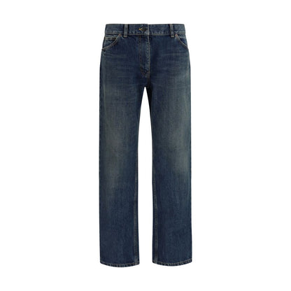 The Row Blue Cotton Relaxed Fit Jeans