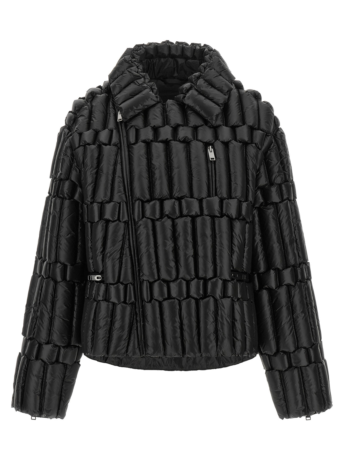 RAXXY Black Nylon Biker Jacket