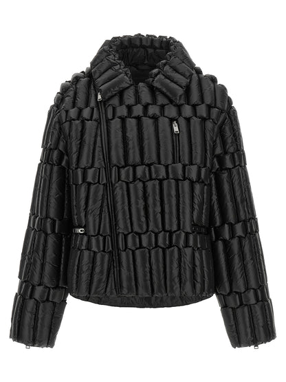 RAXXY Black Nylon Biker Jacket
