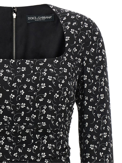 Dolce & Gabbana Black Silk Short Dress