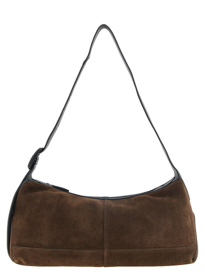 Ami Paris Brown Cowhide Crossbody Bag