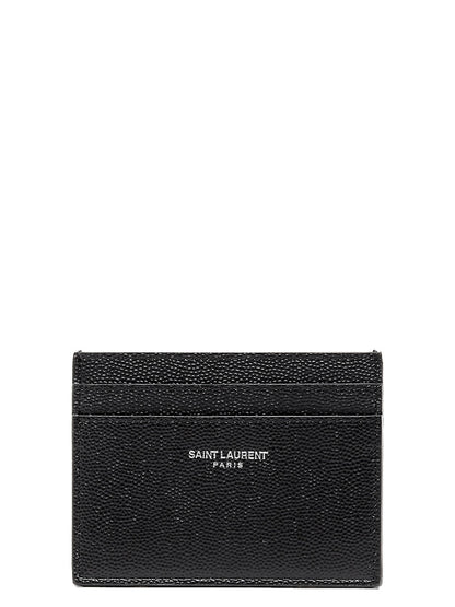 Saint Laurent Black Leather Cardholder