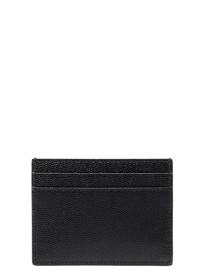 Saint Laurent Black Leather Cardholder