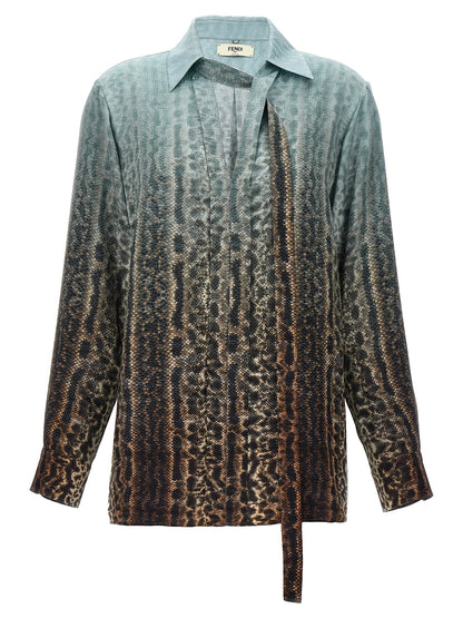 Fendi Multicolor Silk Blouse