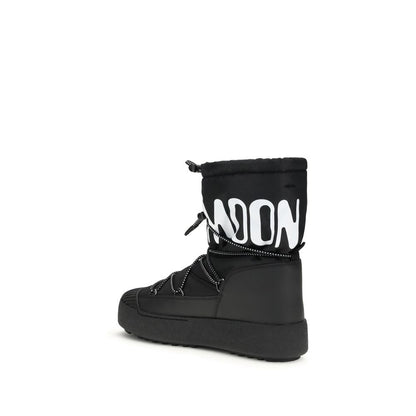 Moon Boot Black Polyamide Lace-Up Boots