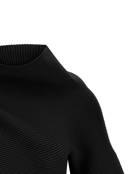 Issey Miyake Black Polyester Blouse