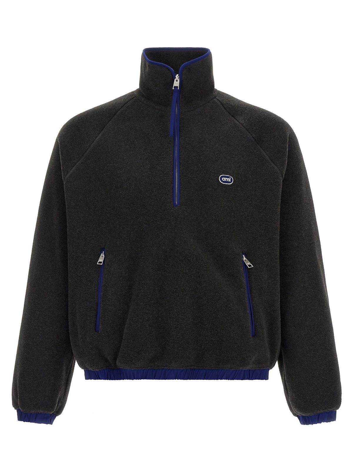 Ami Paris Gray Polyester Sweatshirt