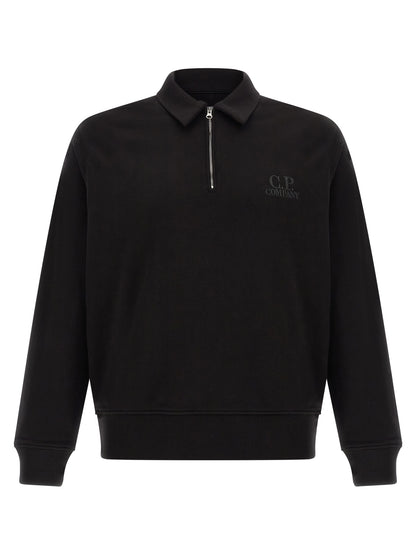 C.P. Company Black Cotton Sweatshirt