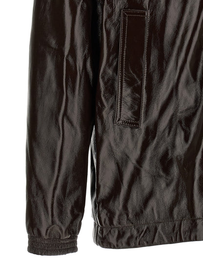 Namacheko Brown Lamb Leather Leather Jacket