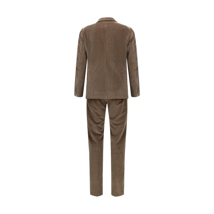 Tagliatore Brown Cotton Two-Piece Suit