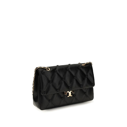 Tory Burch Black Lamb Ovis Aries Shoulder Bag