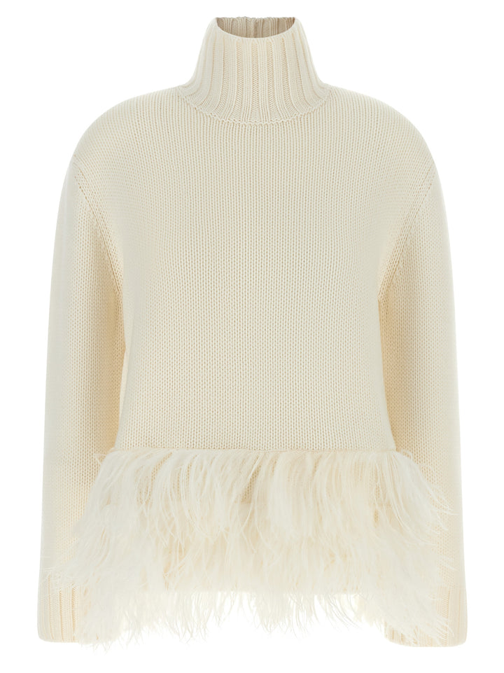 Fabiana Filippi White Virgin Wool Cardigan