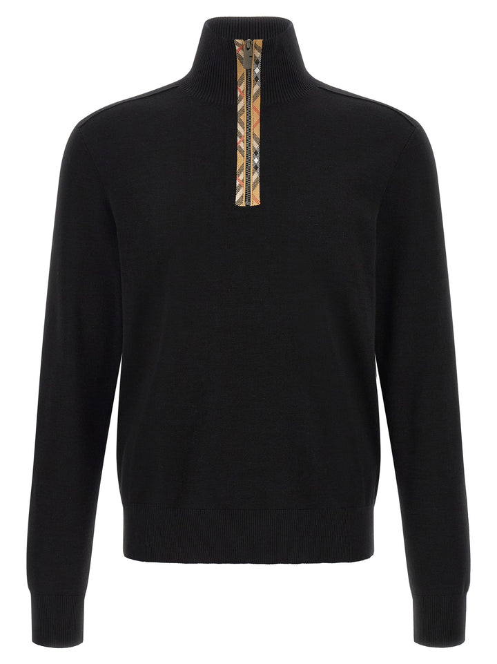 Burberry Black Wool Cardigan