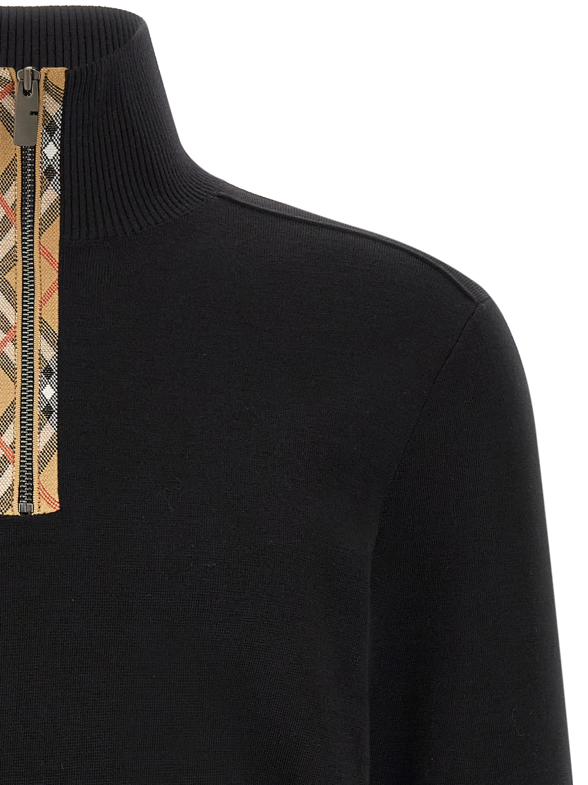 Burberry Black Wool Cardigan