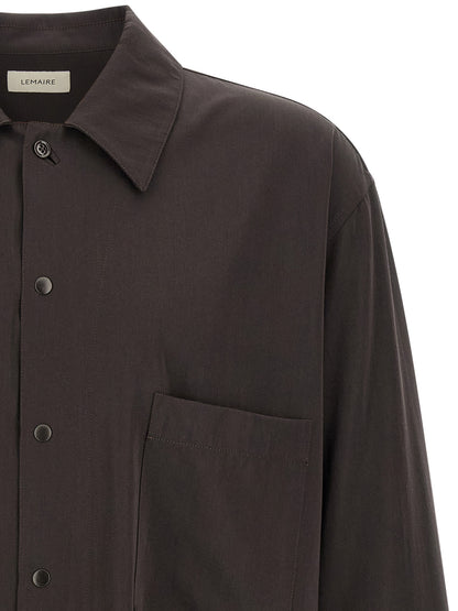 Lemaire Brown Wool Blouse