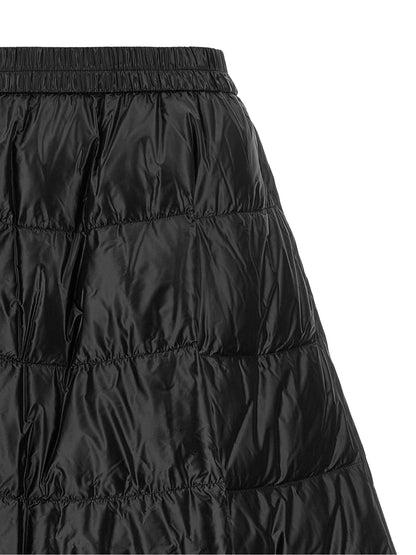 Moncler Black Polyamide Midi Skirt