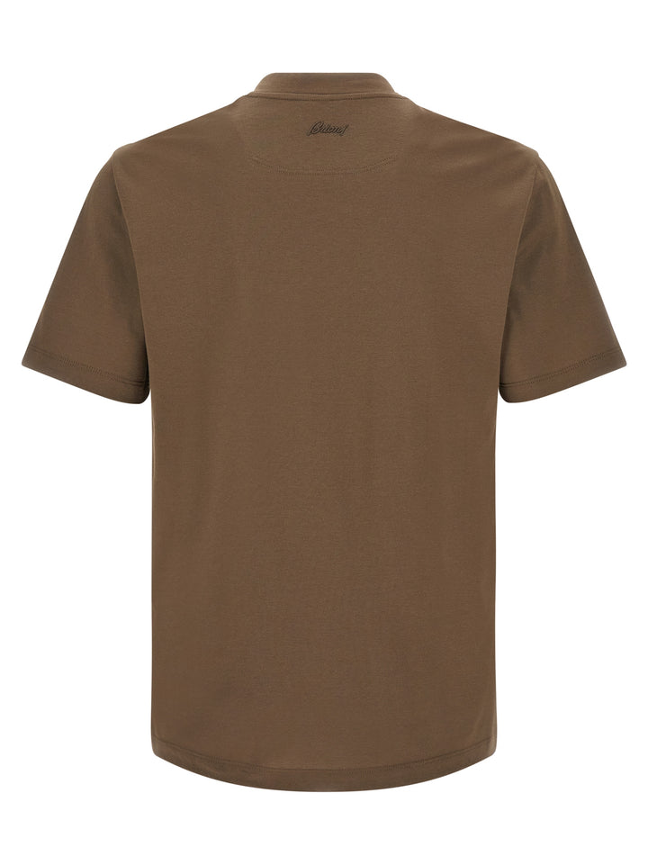 Brioni Brown Cotton T-Shirt