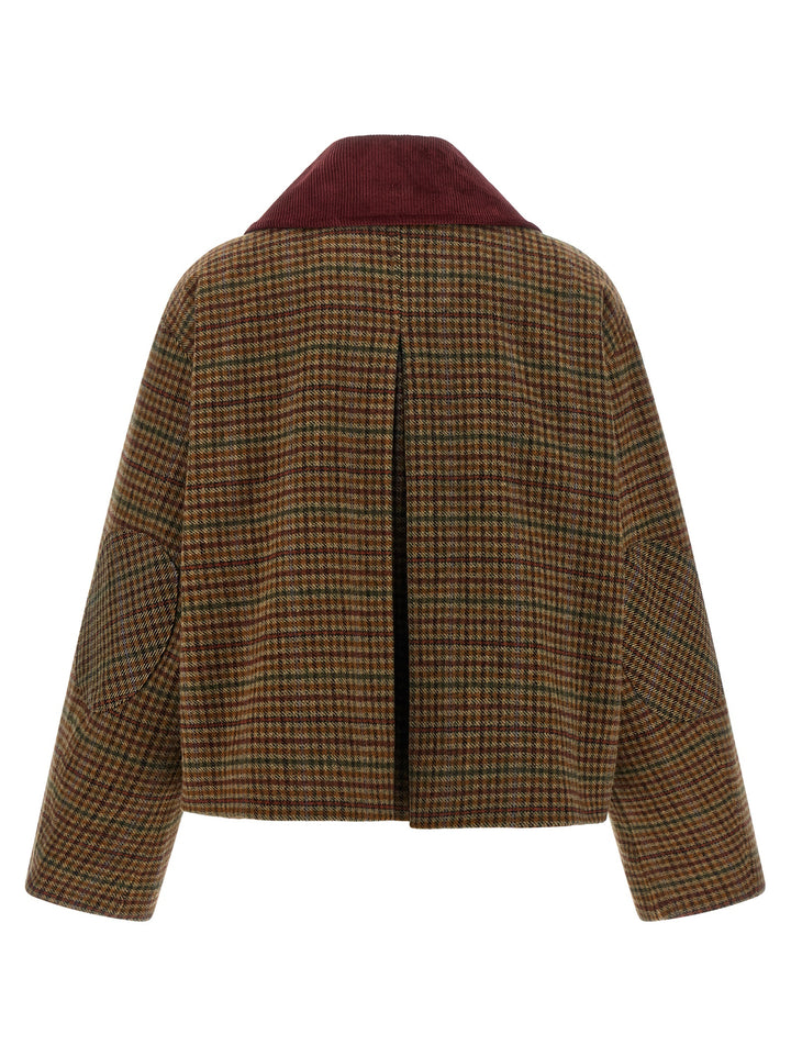 Ganni Brown Wool Full-Length Jacket