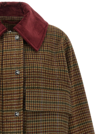 Ganni Brown Wool Full-Length Jacket