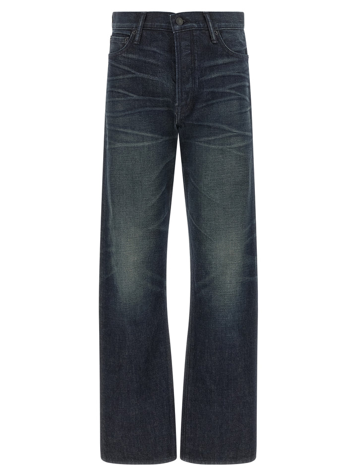 Tom Ford Blue Cotton Jeans Denim