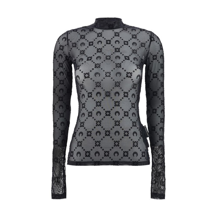 Marine Serre Black Polyamide Pattern Shirt