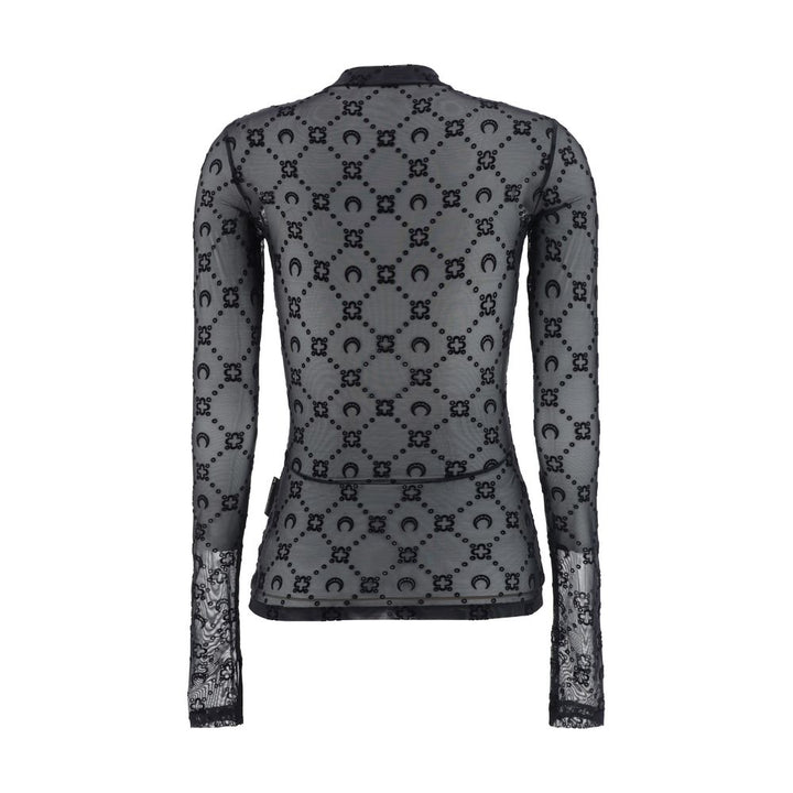 Marine Serre Black Polyamide Pattern Shirt