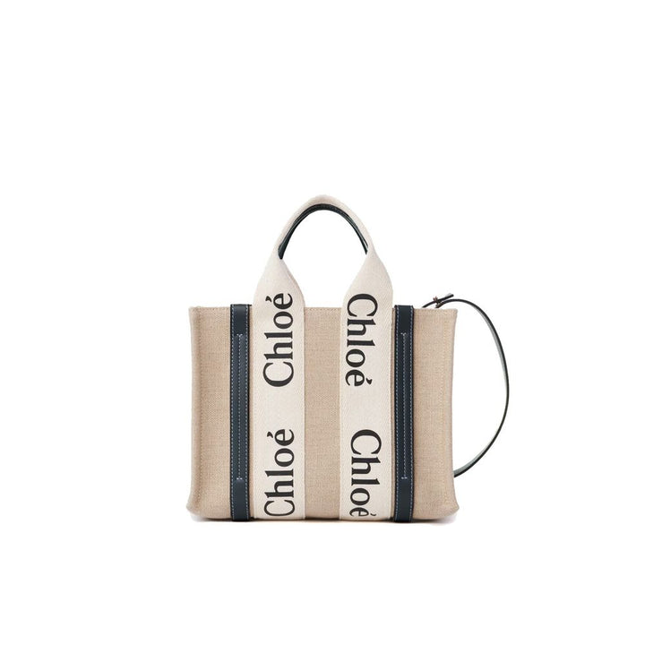 Chloé Beige Linen Tote Bag