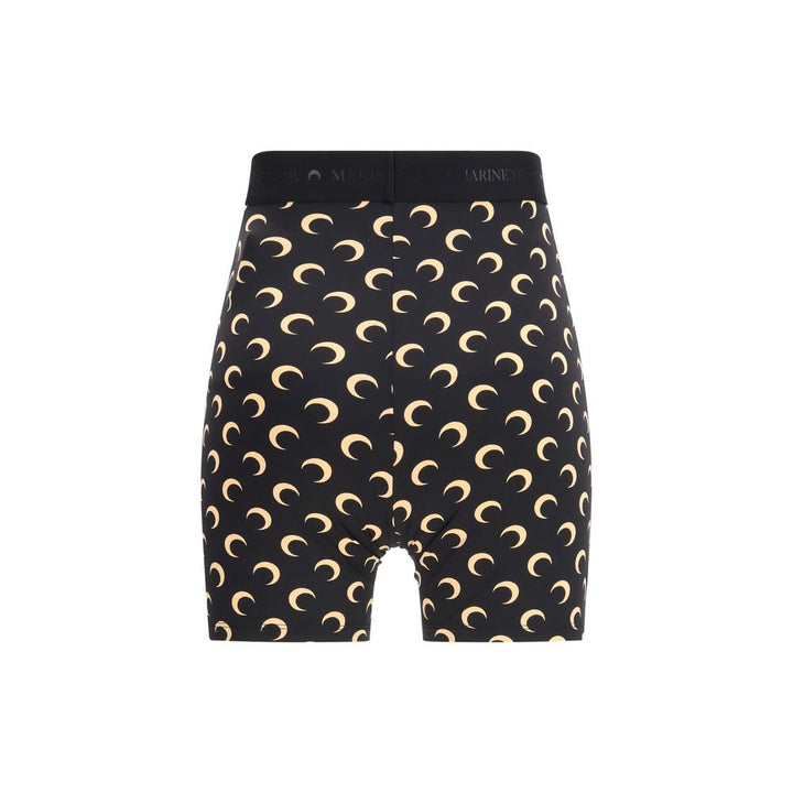 Marine Serre Black Polyamide Bermuda Shorts