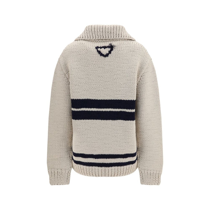 Prada Beige Wool Oves Aries Cardigan
