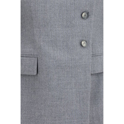 Alexander McQueen Gray Wool Oves Aries Full-Length Jacket