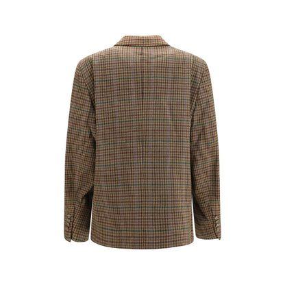Ganni Brown Recycled Wool Blazer