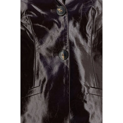 Ganni Bordeaux Polyethylene Full-Length Jacket