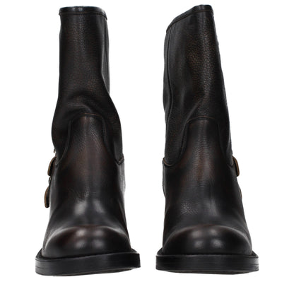 Chloé Black Leather Ankle Boots