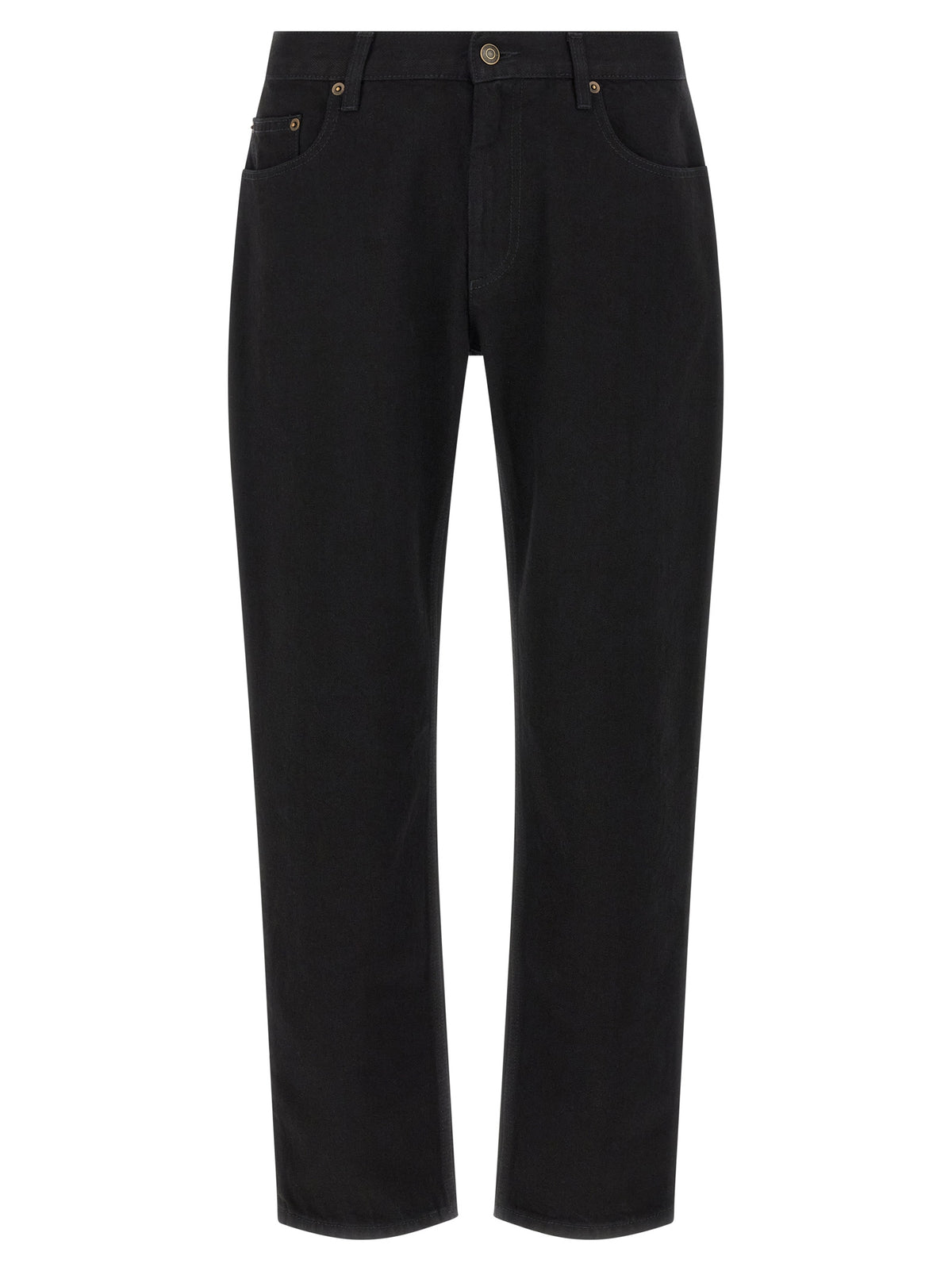 Burberry Black Cotton Straight-Leg Jeans