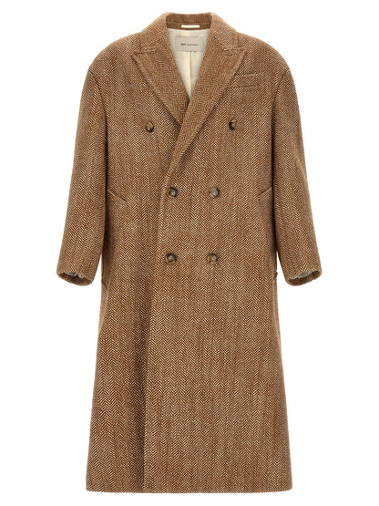 Ami Paris Brown Virgin Wool Coat