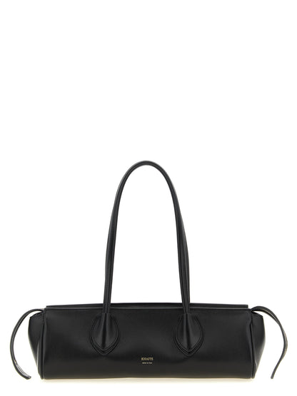 Khaite Black Lamb Leather Shoulder Bag