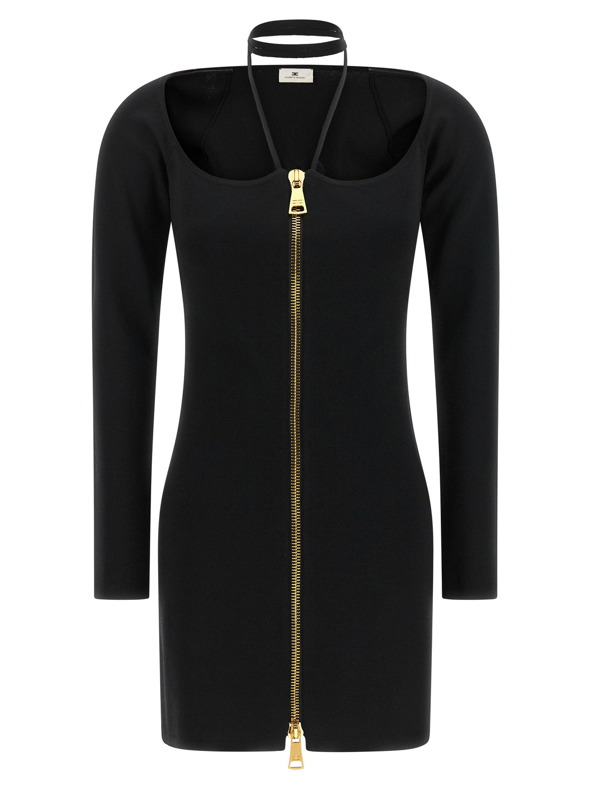 Elisabetta Franchi Black Viscose Short Dress