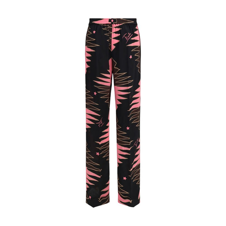 Emilio Pucci Multicolor Silk Casual Pants