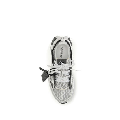 Off-White Multicolor Fabric Athletic Sneakers
