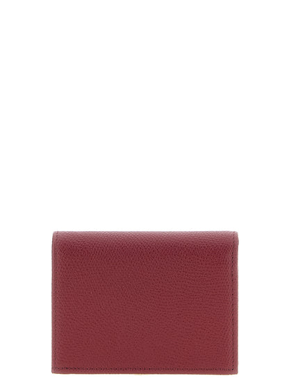 Valentino Garavani Bordeaux Calfskin Cardholder