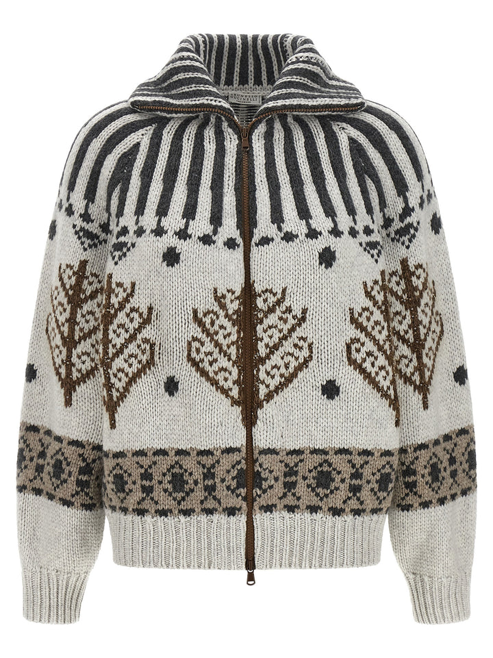 Brunello Cucinelli Multicolor Cashmere Cardigan